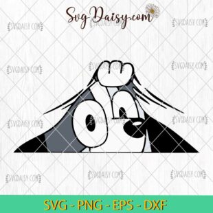 Muffin Heeler Peekaboo SVG, Bluey Cartoon SVG PNG DXF EPS