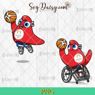 Olympic Phryges Basketball PNG, Phryges Olympic Paris 2024 PNG, Bundle PNG