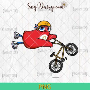 Olympic Phryges Freestyle BMX PNG, Phryges Olympic Paris 2024 PNG