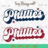 Phillies Wavy Stacked SVG, Phillies Mascot SVG, Phillies Baseball SVG, Bundle SVG