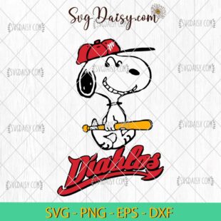 Snoopy Diablo Baseball SVG