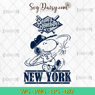 Snoopy New York Yankees SVG, Snoopy Baseball SVG