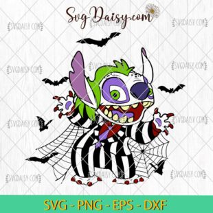 Stitch Beetlejuice Halloween Svg, Disney Halloween SVG