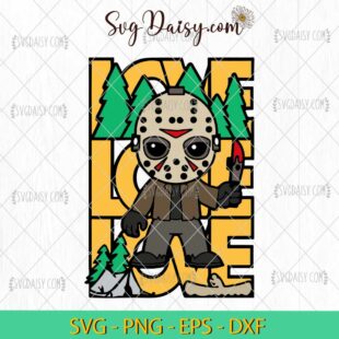 Baby Jason Voorhees Love Door Hanger Svg, Jason Voorhees Killer Movie Svg