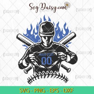 Baseball Player SVG, Custom Name Baseball SVG, Baseball Team SVG