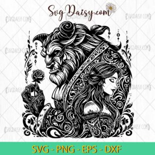 Beauty And The Beast SVG, Disney Movie SVG PNG DXF EPS