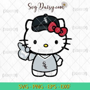 Chicago White Sox Hello Kitty SVG, Hello Kitty Baseball SVG, Hello Kitty Sport SVG, MLB SVG