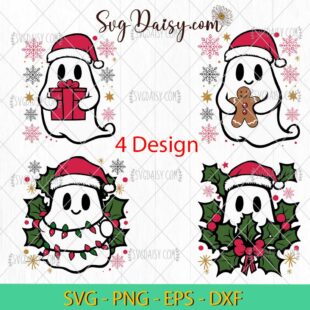 Christmas Ghosts Funny Xmas Christmas Vibes SVG, Christmas Bundle SVG