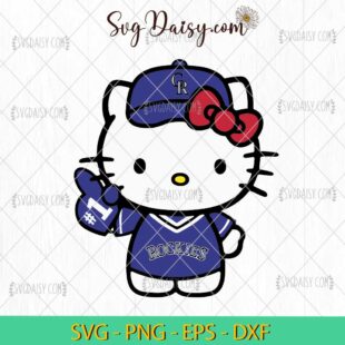 Colorado Rockies Hello Kitty SVG, Hello Kitty Baseball SVG, Hello Kitty Sport SVG, MLB SVG