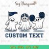 Custom Name Team Cheerleader Ghost Halloween Sport SVG, Football Halloween SVG