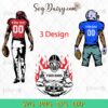 Customized Name Football Player Bundle SVG, Football Customize Name Number Player SVG