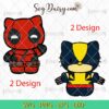 Deadpool And Wolverine Hello Kitty SVG, Hello Kitty Superhero SVG