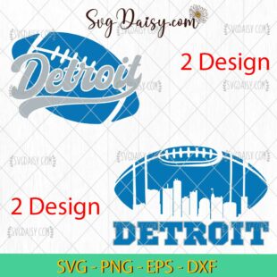 Detroit Lions Football Skyline Bundle Svg, Football Team Svg, NFL Svg