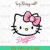 Face Hello Kitty Los Angeles Dodgers SVG, Hello Kitty Baseball SVG