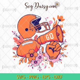 Floral Touchdown Season Football Svg, Football Svg