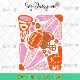 Football Hand Drawn SVG, Game Day Football SVG