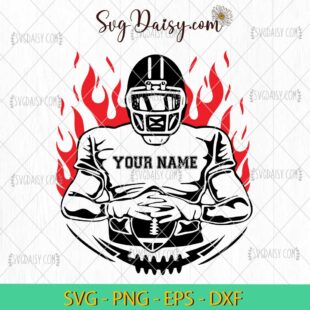 Football Player Custom Name Svg, Football Player Svg