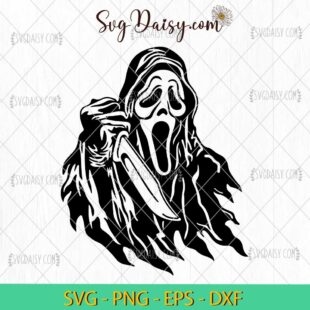 Ghost Face Screamm Svg, Horror Movie Halloween Svg, Halloween Svg