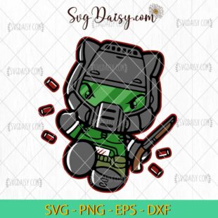 Hello Kitty Doomguy SVG, Hello Kitty Doom SVG