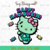 Hello Kitty Frankenstein Happy Halloween SVG, Hello Kitty Halloween SVG