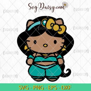 Hello Kitty Jasmine Princess SVG, Hello Kitty Aladdin SVG