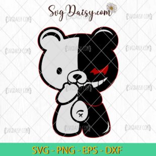 Hello Kitty Monokuma SVG, Hello Kitty Danganronpa SVG