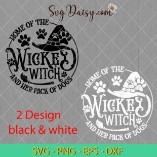 Home Of The Wicked Witch And Her Pack Of Dog SVG, Retro Halloween SVG