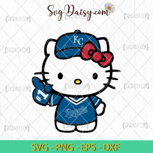 Kansas City Royals Hello Kitty SVG, Hello Kitty Baseball SVG, Hello Kitty Sport SVG, MLB SVG