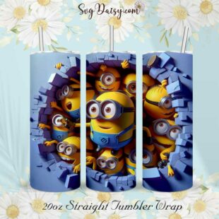 Kevin Stuart And Bob Minions 3D Tumbler Wrap Png