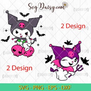 Kuromi Halloween SVG, Sanrio Halloween SVG, Kawaii Halloween SVG