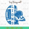 Lions Half Player Svg, Lions Team Svg, Football Svg Png Dxf Eps