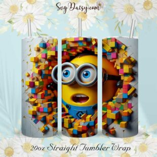 Minions 3D Tumbler Wrap Png