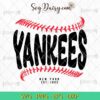 New York Yankees Baseball SVG, NY Baseball SVG, MLB SVG