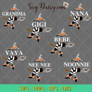 Personalized Family Witch Halloween SVG Bundle