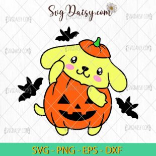 Pompompurin Halloween SVG, Sanrio Halloween SVG, Kawaii Halloween SVG