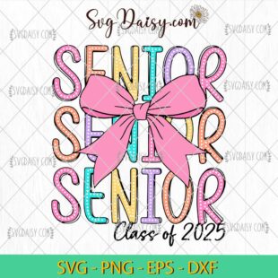 Senior Class Of 2025 SVG, Retro Graduation SVG, School SVG