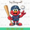 Sesame Street Elmo Atlanta Braves Svg, Elmo Baseball Svg, Sesame Street MLB Svg