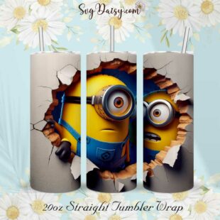 Stuart And Kevin Minions 3D Tumbler Wrap PNG