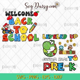 Super Mario Welcome Back To School Svg, Bundle Svg