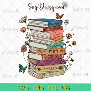 Taylor Swift Albums As Books Svg