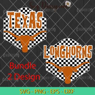 Checkered Mascot Texas Longhorns SVG, Longhorn Head SVG, Texas America SVG