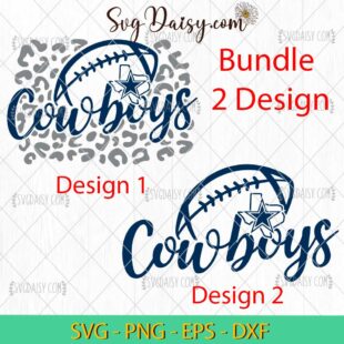 Cowboys Football Bundle SVG, Dallas Cowboys SVG, Cowboys Leopard SVG