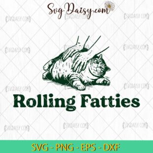 Funny Cat Rolling Fatties Cat Lover SVG