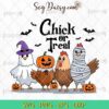 Funny Chick Or Treat Spooky Chicken SVG, Chicken Pumpkin SVG, Chicken Halloween SVG