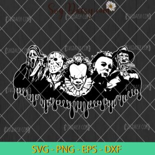 Ghostface Jason Pennywise Freddy And Jason SVG, Halloween Horror Character SVG