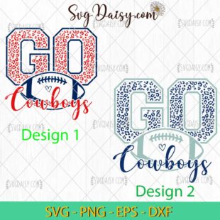 Go Cowboys Football Bundle SVG, Dallas Cowboys SVG, Cowboys Leopard SVG, Football SVG