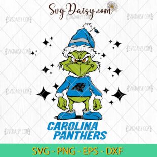 Grinch Carolina Panthers SVG, Grinch Football SVG, Grinch NFL SVG