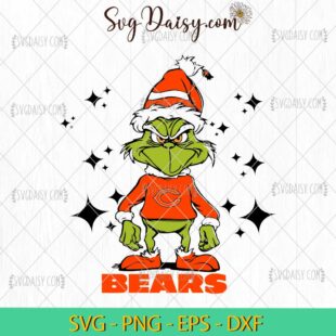 Grinch Chicago Bears SVG, Grinch Football SVG, Grinch NFL SVG