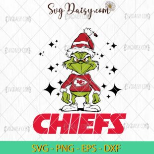 Grinch Kansas City Chiefs SVG, Grinch Football SVG, Grinch NFL SVG