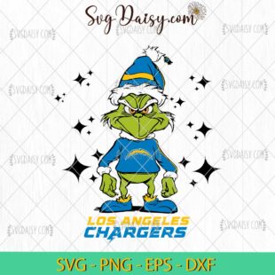 Grinch Los Angeles Chargers SVG, Grinch Football SVG, Grinch NFL SVG